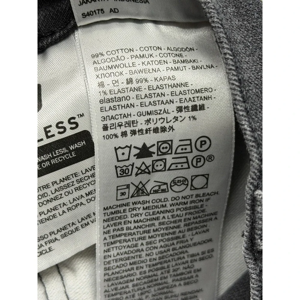 Levis‎ 559 Jeans Mens Measured 37x29 Black Straight Relaxed Denim Zip Fly